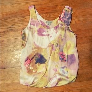 H&M Silky Watercolor Sleeveless Blouse